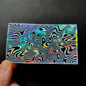 Trippy Sticker Holo Optical Illusion Stickers Abstract Iridescent Decal Phone Case Vaporwave Decal Psychedelic - Etsy