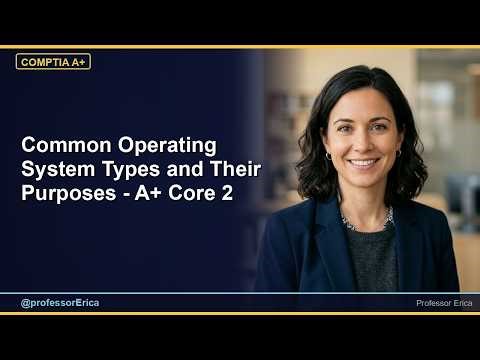 Common Operating System Types and Their Purposes - A+ Core 2