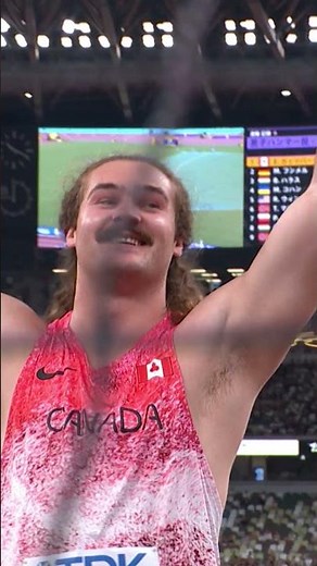 Huge hammer throw championship record for Ethan Katzberg 🇨🇦 #worldathleticschamps #canada #sports