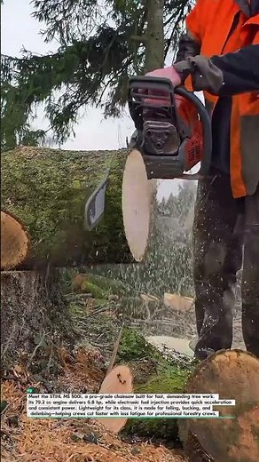 STIHL MS 500i: 6.8 HP Fuel-Injected Chainsaw for Pro Tree Work #STIHL #Chainsaw #Forestry