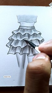 2.2K views | Easy skirt drawing trick ❤️ #pencildrawing #artwork | Sanjay m Arts | Facebook