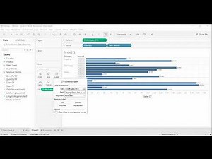 Tableau Tutorial - How to show the missing data labels on the view