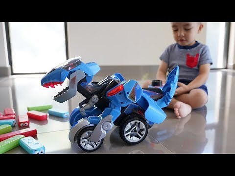 Transforming Dinos Dash the T-Rex Unboxing Fun With Ckn Toys