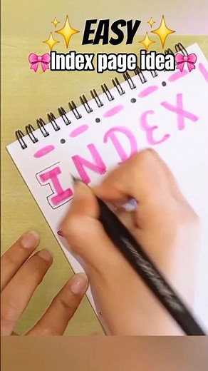 EASIEST Index page design idea🎀 #shorts