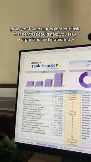 Google Sheets Task Tracker for Enhanced Productivity