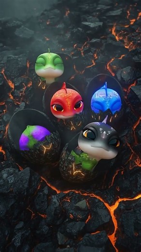 5 Adorable Baby Godzillas Hatch | Cute funny AI Video