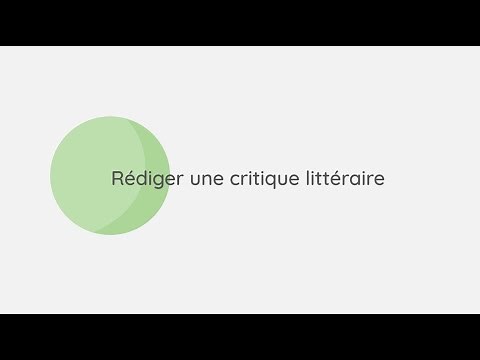 Rédiger une critique littéraire