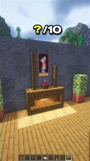 How to Make a Rustic Fireplace in Minecraft – Easy Decoration | CupSapling #minecraft #shorts #easy