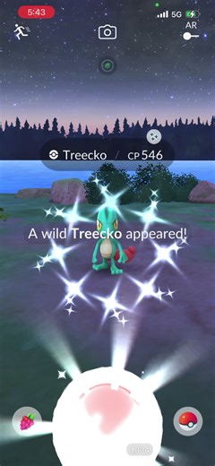 Catching a Shiny Treecko in Pokémon Go