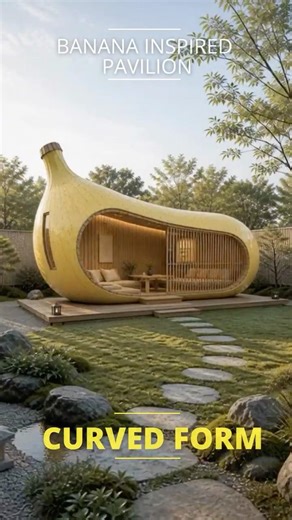 Banana Inspired Pavilion: A Serene Escape
