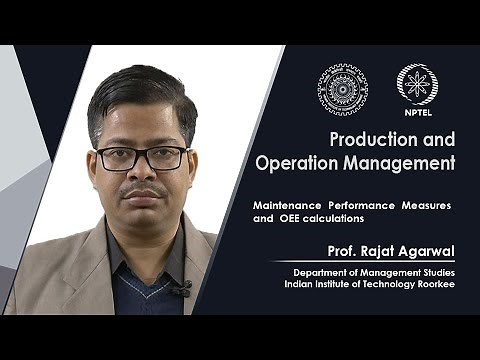 Lec 55- Maintenance Performance Measures and OEE calculations