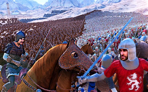 【屌德斯解说】 全面史诗战争模拟器 挑战电脑极限！一万个骑兵大战一万个中世纪战士！