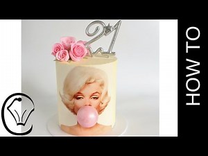 Marilyn Monroe Bubble Gum Birthday Cake by Cupcake Savvy's Kitchen