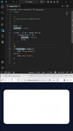 Prime Number Check in PHP – Full Logic Breakdown 🔍⚡