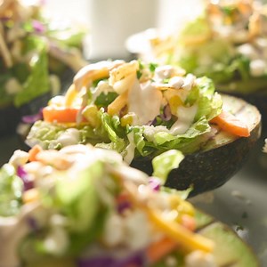 Fresh Express® Farmhouse Ranch Elote‑Style Avocados: creamy, crunchy & ready in minutes. Ready to wow your taste buds? | Fresh Express Salads