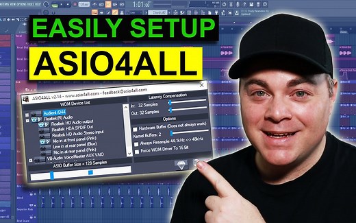 【中字】ASIO4All下载安装设置教程！有关编曲录音，声卡干货，音频设备