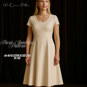 Basic Sundress Sewing Pattern: Easy Beginner Circle Dress (XS-4XL) (digital Download) - Etsy