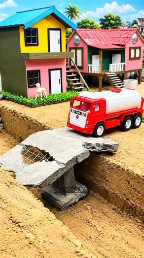 DIY Miniature Bridge Making 🏗️ | Satisfying Mini Construction #Shorts