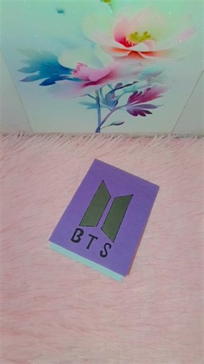 🟣 Making a Mini BTS Notebook 💜✨ | DIY BTS Purple Notebook Idea! 💜📓 #shorts #kpopdiy #btscrafts