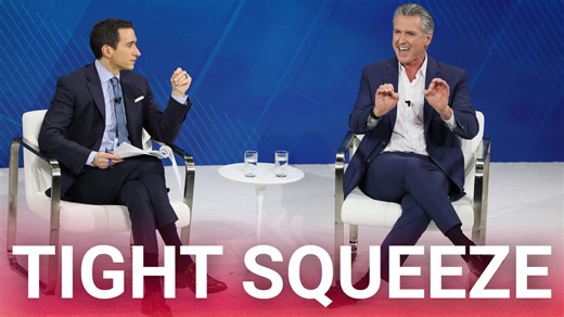 California Governor Gavin Newsom has been brutally roasted for his sitting pose during an appearance at a speaking event. | Sky News Australia