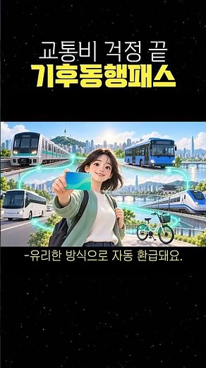 교통비 걱정 끝 기후동행패스 #기후동행카드 #기후동행패스 #교통비절약