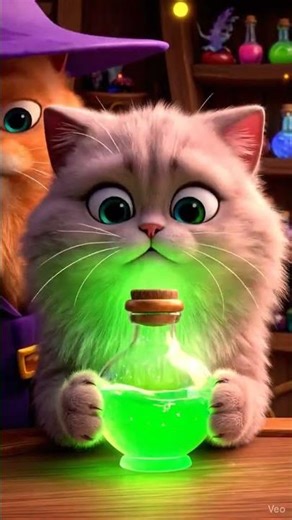 Mermaid Cat Love Story: An Undersea Fairy Tale #cat #reddress#fairytale#velvetgown #kitten#cute