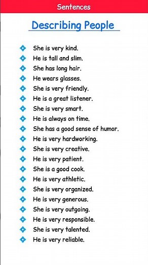How to Describe People in English! #LearnEnglish #englishmastery #english #spokenenglish #buildvocab