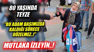 80 Yaşında Sokaklarda Örgü Satmaya Çalışan Teyze, "bu adam başımızda olduğu sürece düzelmez..!" dedi. İstanbul, Bakırköy'de yaptığımız en yeni sokak röportajlarında halkımıza "ekonomiden memnun musunuz ve yeni zamlar için ne düşünüyorsunuz?" diye sorduk, 80 yaşındaki bir teyzenin konuşması vatandaşlardan alkış aldı. "Bu adam başımızda olduğu sürece düzelmez" diyen teyze 80 yaşımdayım sokaklarda satış yapmaya çalışıyorum, emekli maaşım ile geçinemiyorum, yetmiyor" dedi. Türkiye'nin gündemi ve siy