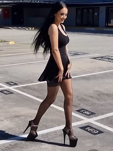 Sparkling High Heels on a Beautiful Winter Day