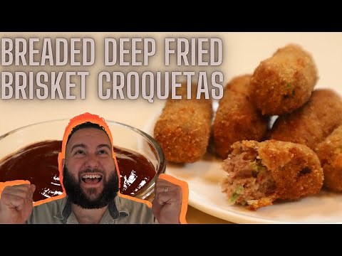 Breaded Deep-Fried Brisket Croquetas