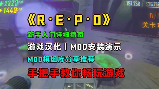 《REPO》新手入门详细指南，游戏汉化、MOD安装演示，MOD模组库分享推荐，手把手教你畅玩游戏