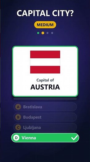 Capital Cities Quiz: Easy to Impossible #shorts
