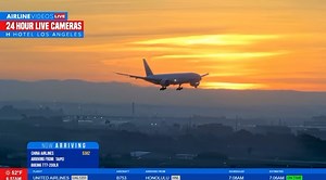 Good morning from LAX! 🌅 Enjoy a beautiful sunrise and nonstop 24/7 airport action on Airline Videos Live, streaming from the H Hotel cameras. Watch now on YouTube ➡️ https://www.youtube.com/live/uPtK5Z-e9no?si=sTtdMT4sP6gs-62M | AIRLINE VIDEOS