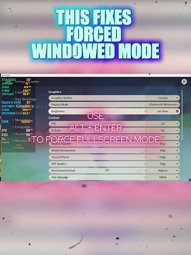 Fix Genshin Windowed Mode FAST | ALT + ENTER Tip | Genshin Short Guide