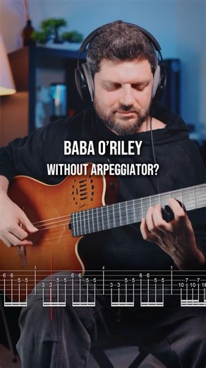 I tried to play the Baba O’Riley machine part on guitar