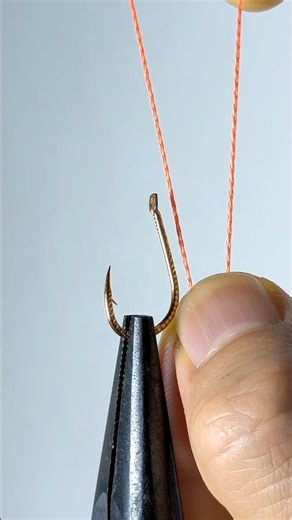 穴のないフックを簡単に最適な状態で作るための画期的な結び方 #fishing #shorts