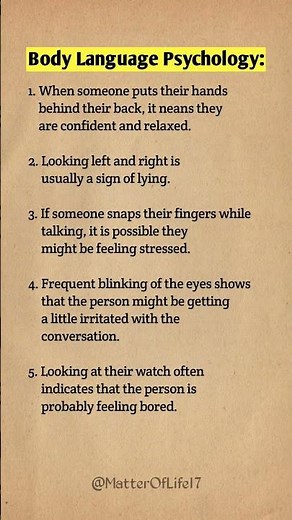 Body Language Secrets 😎 | 5 Psychology Signs You Must Know 🧠 #Psychology #BodyLanguage #Facts