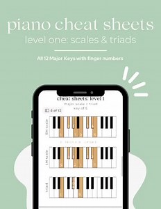 PIANO CHEAT SHEETS: Lvl 1 - Scales   Triads | Piano Lessons, Keyboard, Music Ed Classroom, Printable Instant Download Pdf, Back to School - Etsy Canada