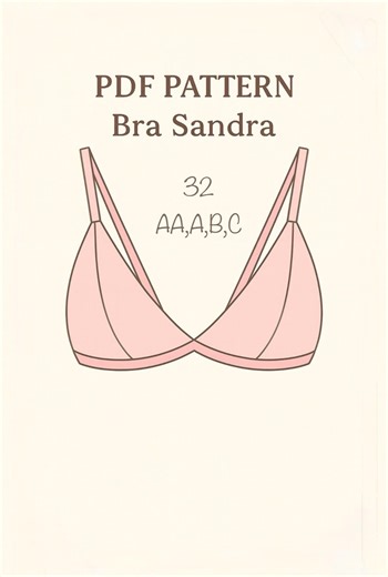 Bra Sewing Pattern PDF, Size 32 AA-C, Lingerie Pattern (digital Download) - Etsy