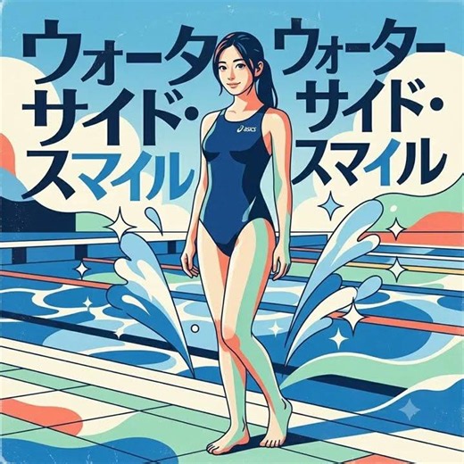 ウォーターサイド・スマイルK026アシックス♪日本製♪レディース競泳水着♪♪サイズLL