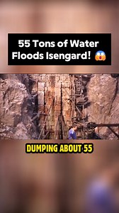 55 Tons of Water Floods Isengard! 😱 #middleearth #lotr #peterjackson #behindthescenes | The Memes Of Moria