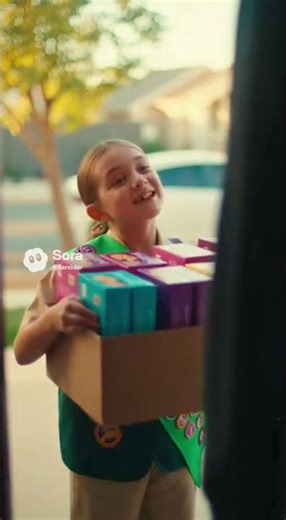 She literally wouldn't take no for an answer #girlscout #comedy