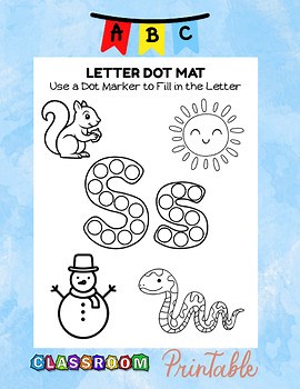 Learn Letter S Dot Marker Toddler Worksheet Upper Lowercase Alphabet Printable