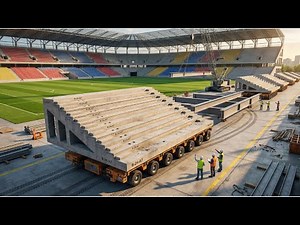 Giant Football Stadium/Arena Construction:From Groundworks to Final Kickoff(Full ConstructionProcess