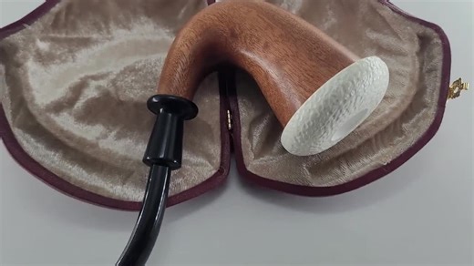 Large Calabash Mahogany Pipe rustic handmade block meerschaum bowl CPW Calabash Pipes 59