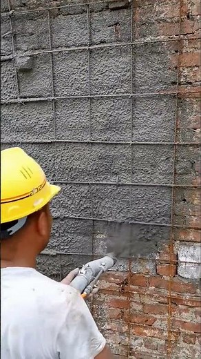 Spray Concrete Application for Wall Reinforcement! 🏗️✨
