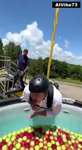 "I Bungee Jumped 100ft for an APPLE? (Extreme Myth)"