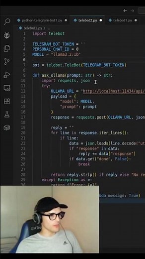 Check out the new video on How to Create your First Offline Chatbot with Ollama and Telegram #ollama