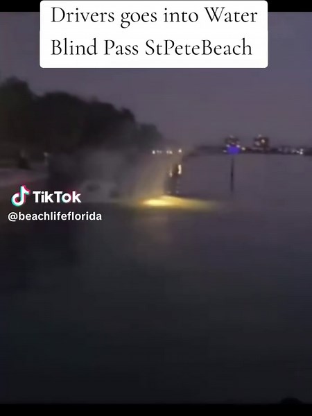 City of StPete Beach Car Drove into Water #breakingnews #mustsee #viraltiktok #fyp #emergency @WFLA News Channel 8