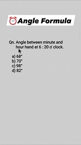 Clock Reasoning ⏰️ | Clock Reasoning Angle Formula | #reels #clock #reasoning #trick | Exam Approach